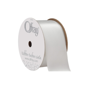 DOUBLE FACE SATIN #9, 50 YDS WHITE