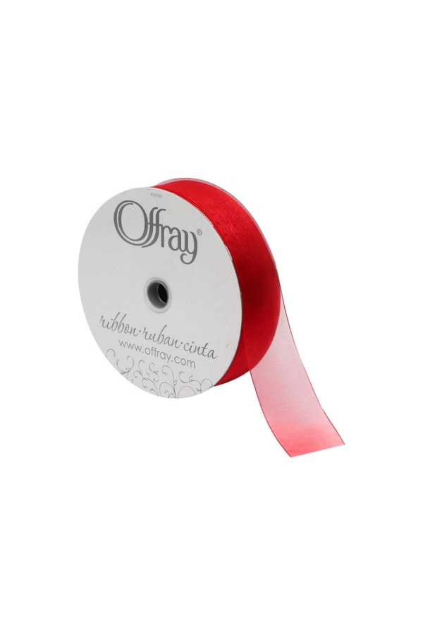 CHIFFON RED #3 5/8"X100YDS