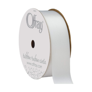 DOUBLE FACE SATIN WHITE #03 7/8" X 25 YDS
