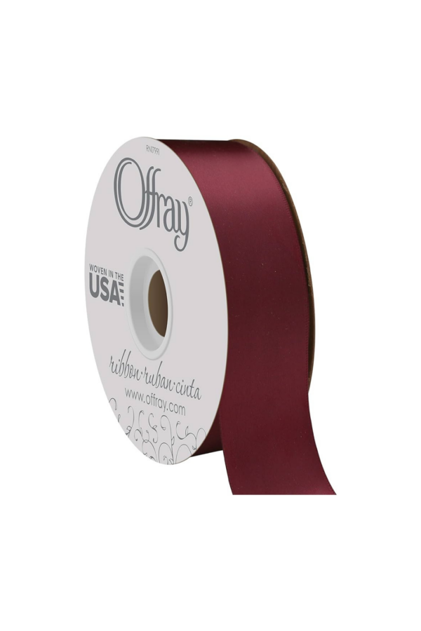 DOUBLE FACE SATIN BURGUNDY #03 7/8" X 25 YDS