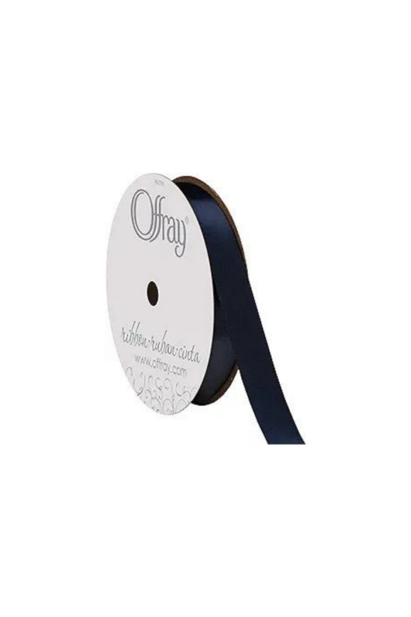 DOUBLE FACE SATIN NAVY #03 7/8" X 25 YDS