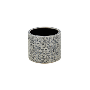 6" GRAY LASER CYLINDER PLANTER