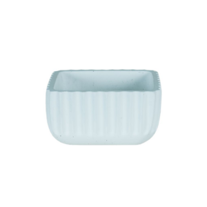 SQUARE CORRUGATED WHITE PLANTER 5.5" X 5.5" X 3"