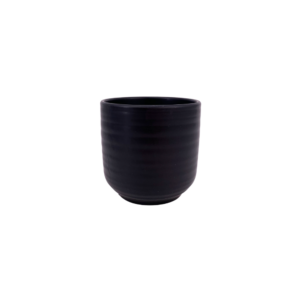 6" OPENING ROUND BLACK CERAMIC BOWL