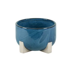 FOOTED POT GLAZED NORTH SHORE H:4.5" OP: 7"