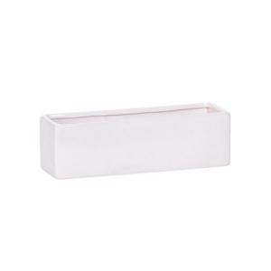 RECTANGLE MATTE WHITE W/DRAIN HOLE 7.5"