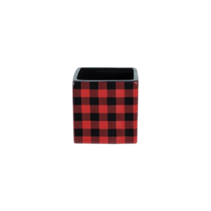 SQUARE BLACK BUFFALO PLAID 3"