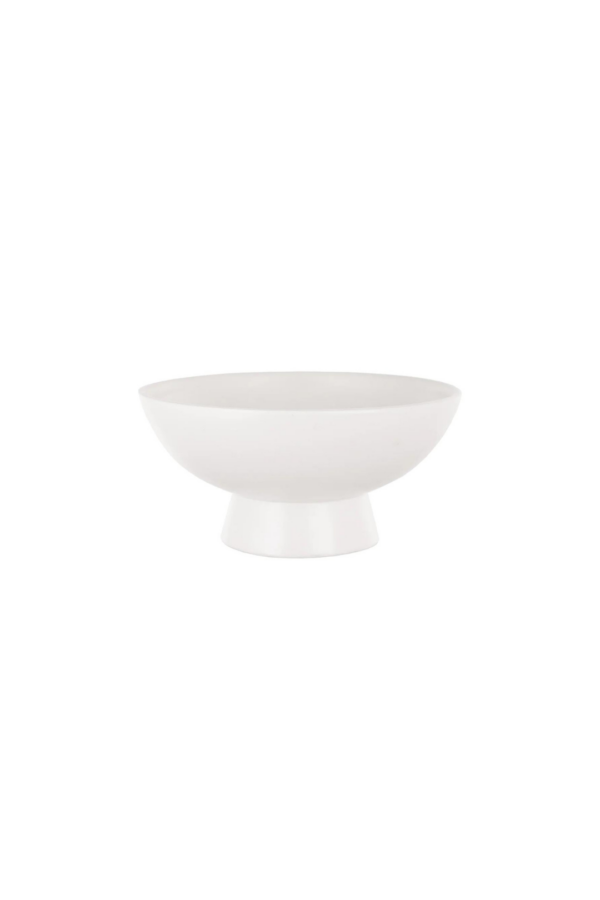 8" DEMI FOOTED BOWL- WHITE