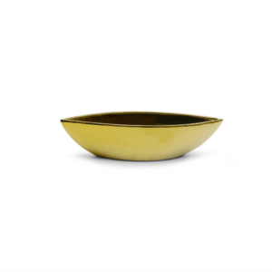 BOAT CERAMIC VASE IN GOLD 14"X3.7"X3.3"