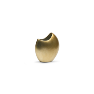HALF MOON VASE GOLD 11" X 3.5"