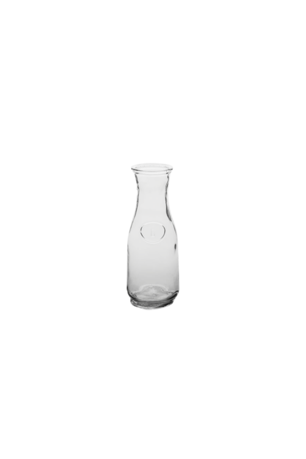 MILK BOTTLE GLASS H:7.75" OP:2"