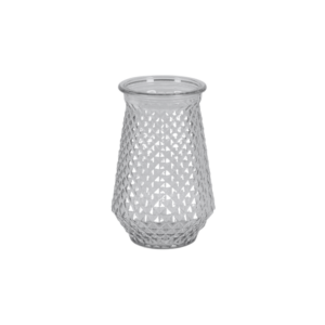 ROUND CLEAR GLASS VASE 7.875"X4.25"