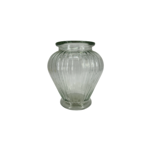 GINGER VASE CLEAR H: 8" OP: 5"