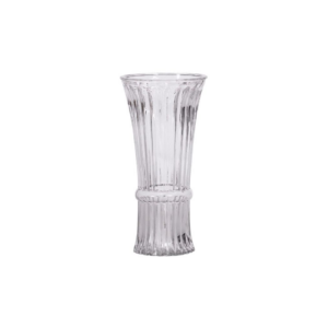 ROUND CLEAR GLASS H:9.75" OP:5"