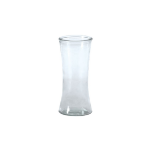ROUND CLEAR GLASS VASE 9.75" X 4.25"