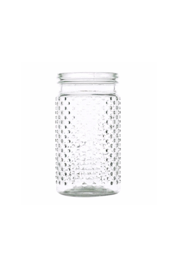 HOBNAIL JAR H: 5.75" OP:4" CLEAR