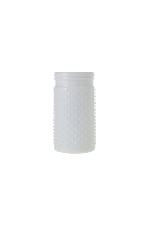 HOBNAIL JAR 4" X 7.5" WHITE