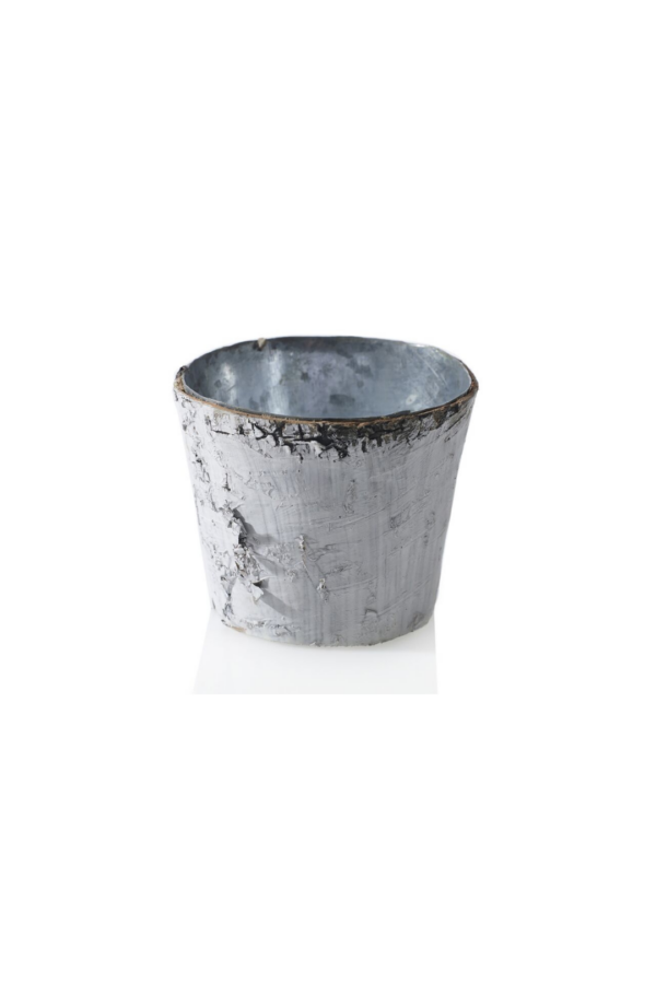 BIRCH POT W/ ZINC 3" X 2.5"