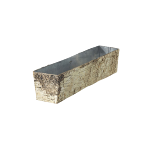 BIRCH W/ZINC LINER PLANTER H:4" W: 4" L:18"