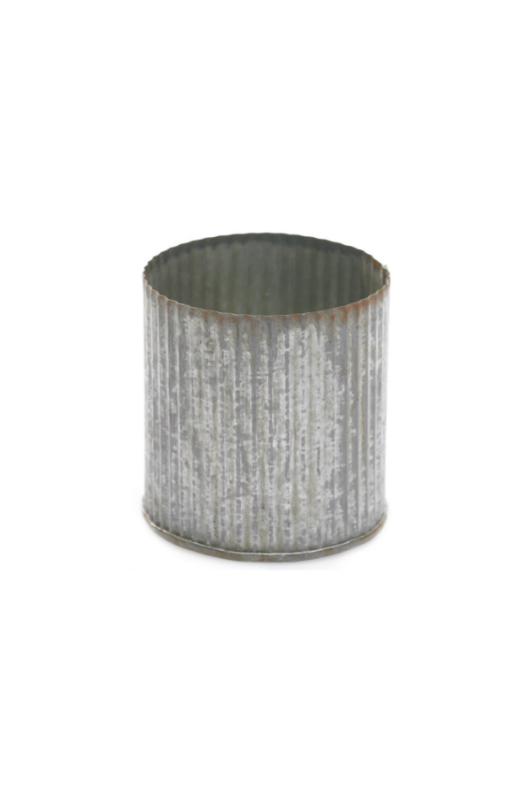 NORAH VASE ZINC 3" X 3"