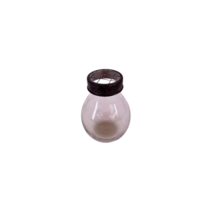 VASE WITH METAL LID H:6.5"