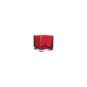 CUBE H:4" OP:4" RUBY