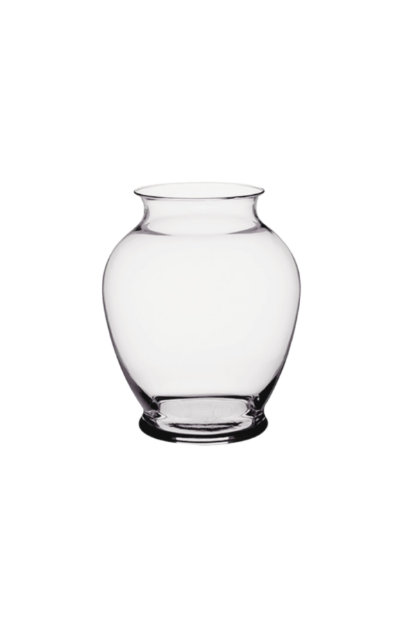 GINGER VASE H: 7.25" OP: 3.5" CLEAR