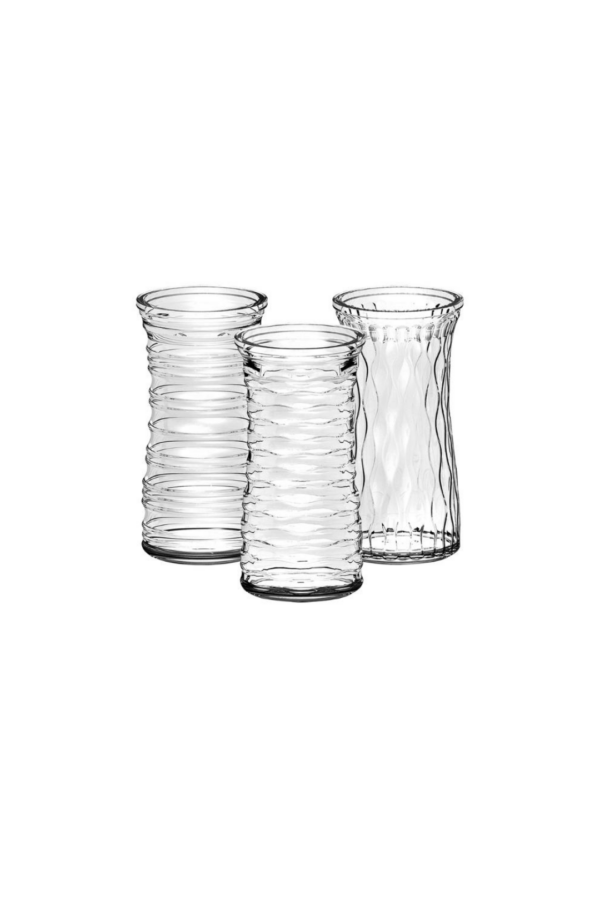 VASE ASST.H: 8.5" OP: 3.5"