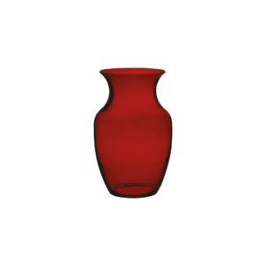 ROSE VASE H:8" OP:4" RUBY