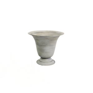 METAL URN 6.5"H 8"D