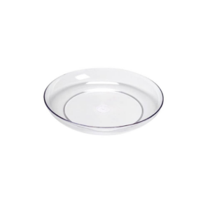DESIGN DISH H: 1" OP:7.5" CLEAR