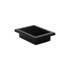 RECTANGLE TRAY H: 2" OP: 6.25" X 4" BLACK