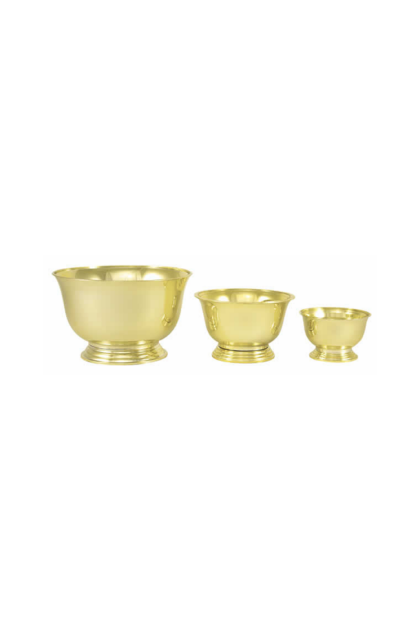 REVERE BOWL,GOLD H:5" H OP: 7.5"