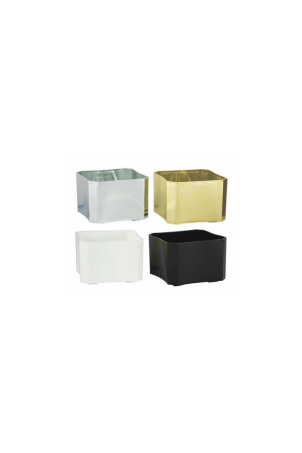 BOX PLANTER BLACK H:3" OP:4"