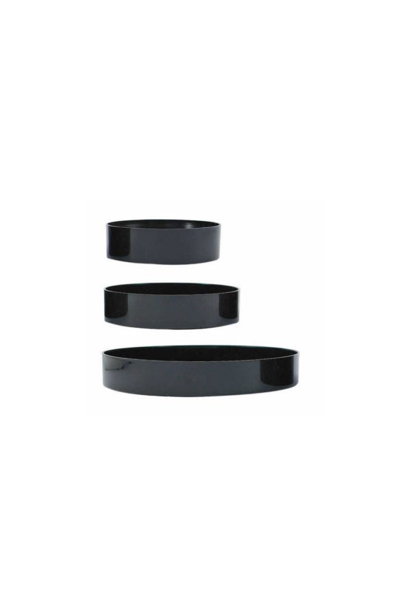DESIGN TRAY, BLACK H:2" L:8.5" W:6"