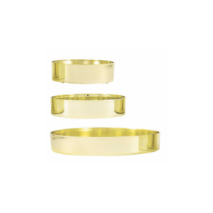 DESIGN TRAY, GOLD H:2" L:8.5" W:6"
