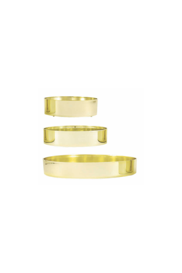DESIGN TRAY, GOLD H:2" L:8.5" W:6"