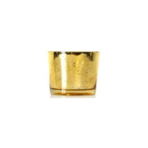 ANTIQUE GOLD VOTIVE CUP W/WAX 3.5X2.5"