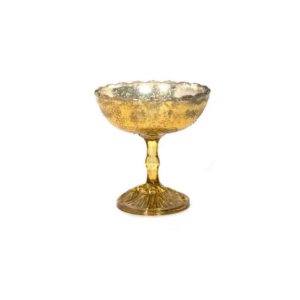 MERCURY GOLD PEDESTAL BOWL 6"