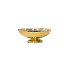 GLASS GOLD MERCURY BOWL 7.5X5"