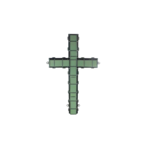 24" CROSS PLASTIC BACK