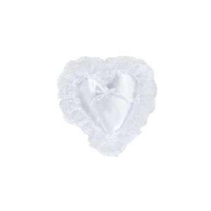 HEART SATIN N LACE 7.5" X 7.5"