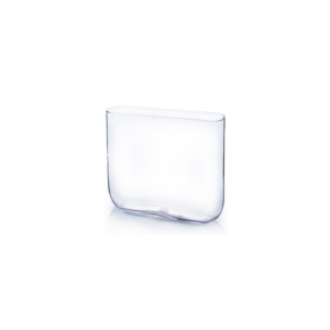 CLEAR ROUND RECTANGULAR GLASS WIDTH/LENGTH 4"X12" HEIGHT 4"