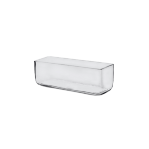 RECTANGLE VASE H:4" OP:4"X12"