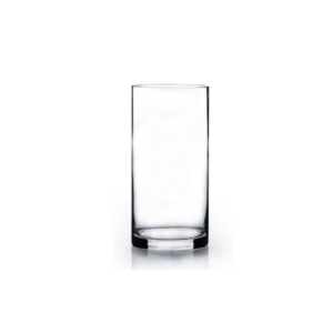 CLEAR CYLINDER GLASS VASE 10"