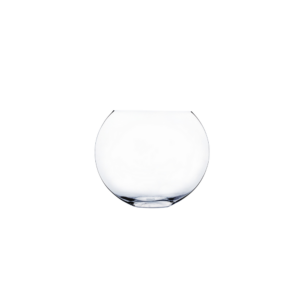 CLEAR MOON VASE 8"