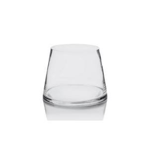 CLEAR GLASS TAPER UP CYLINDER HEIGHT 6" BASE 8" OPENING 5.3"